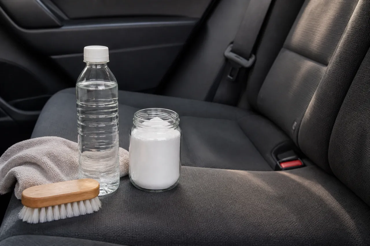 Bicarbonate et vinaigre pour enlever une odeur dans la voiture