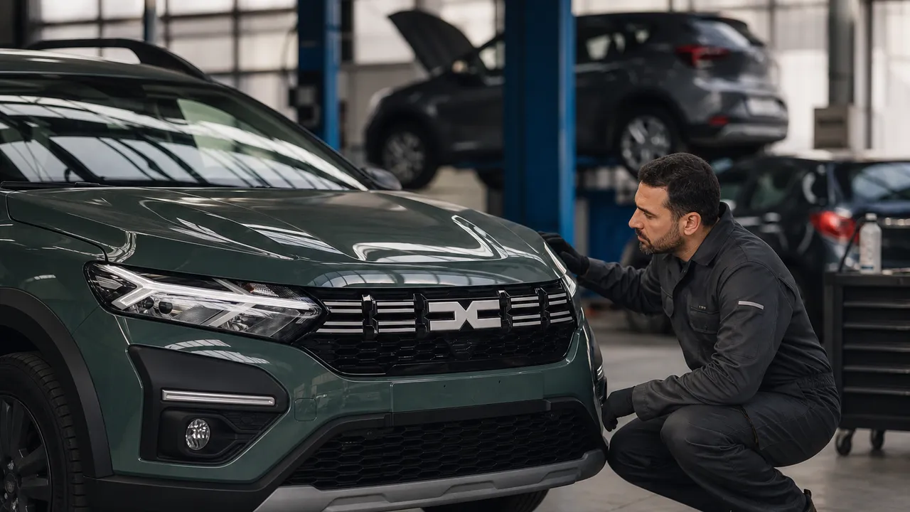 Fiabilité Dacia : contrôle d'une voiture en atelier